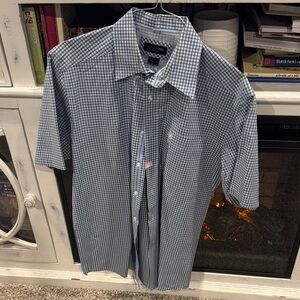 Ariat Blue Checkered Button Down Shirt